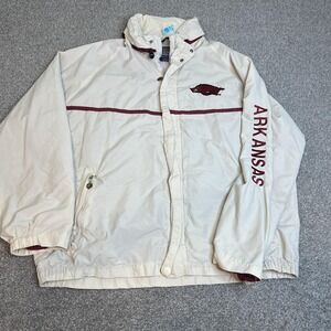 VTG Arkansas Razorbacks Jacket Mens Large‎ NCAA College Basketball Joe College
